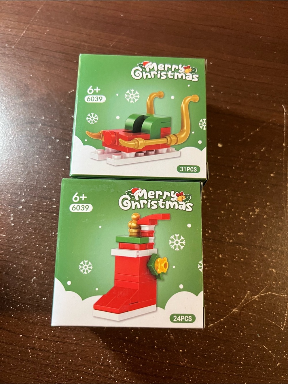 Kids Building Block Set - Red & Green